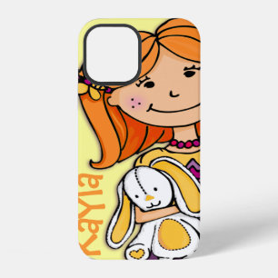 Kids name Kayla iphone girl cuddle yellow Case