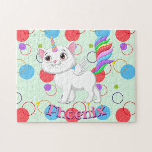 Kids Name Kitty Unicorn Puzzle Learning Activity