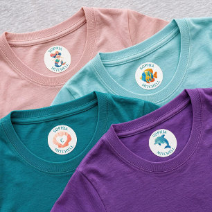 Kids Name Personalised Mermaid School Iron On