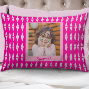Kids Name Photo Pink Personalised  Pillowcase
