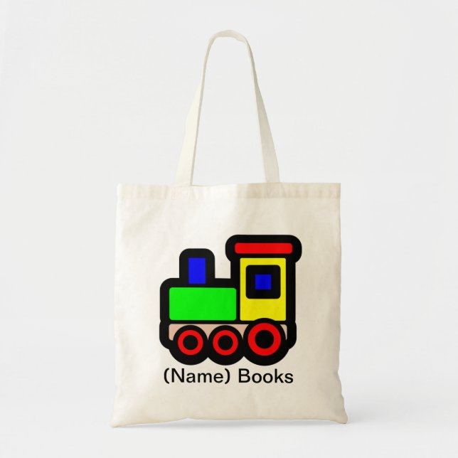 Kids named id Train book tote bag (Front)