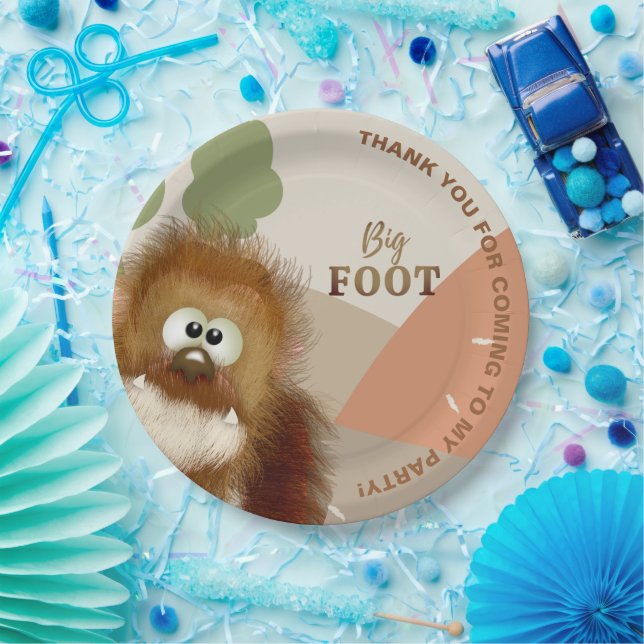 Kids Nature Big Foot/ Sasquatch Birthday Party   Paper Plate (Party)