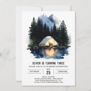 Kids' Nature Retreat Birthday Invitation