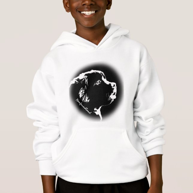 Kid's Newfoundland Dog Hoodie Dog Hoodie Customise (Front)