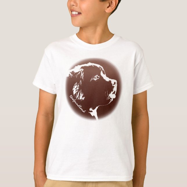 Kid's Newfoundland Dog Shirt Dog Lover T-shirt (Front)