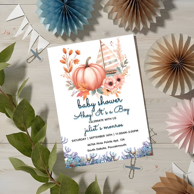 kid's Nice sailboat Nautical Baby Shower Invitation (Creator Uploaded)