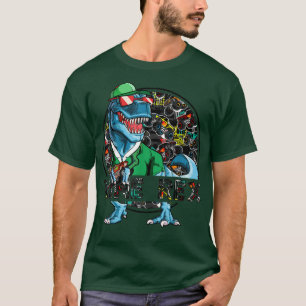 Kids Nine Rex Monster Truck Toys Birthday 9 Year O T-Shirt