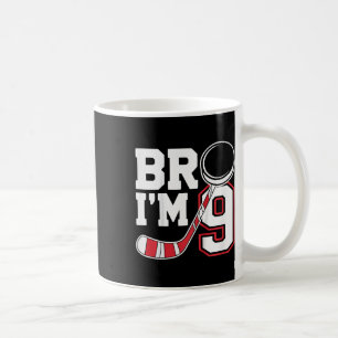 Kids Nine Years Old Tee 9th Birthday Hockey Player Coffee Mug