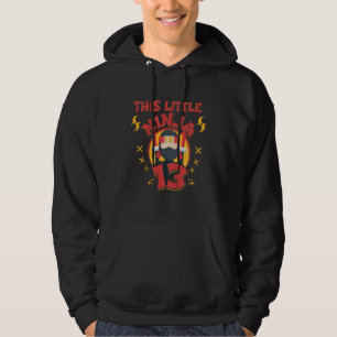 Kids Ninja Age 13 Karate Fan 13th Birthday Party M Hoodie
