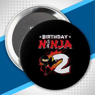 Kids Ninja Birthday Party Gift - 2 Year Old 10 Cm Round Badge