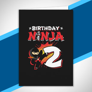 Kids Ninja Birthday Party Gift - 2 Year Old Card