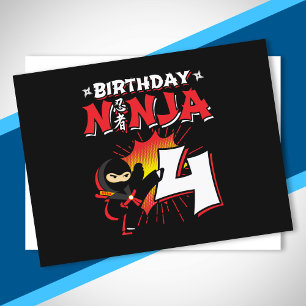 Kids Ninja Birthday Party Gift - 4 Year Old Postcard