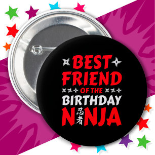 Kids Ninja Party Karate Best Friend Birthday Ninja 6 Cm Round Badge