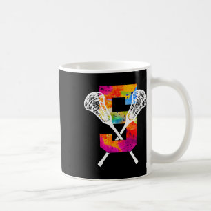 Kids Number 5 Years Lacrosse 5th Birthday Coffee Mug