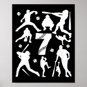Kids Number 7 Years Bysebyll 7th Birthday  Poster