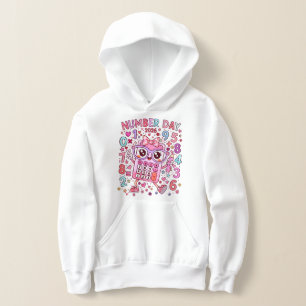 Kids Number Day Hoodie   Colourful Maths Numbers