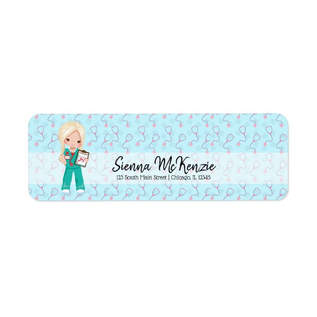 Kids nurse return address label (Front)