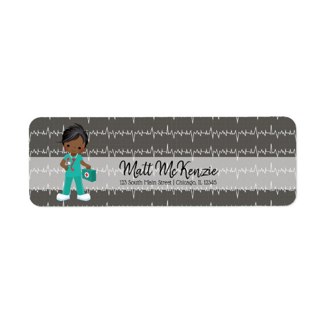 Kids Nurse Return Address Label (Front)