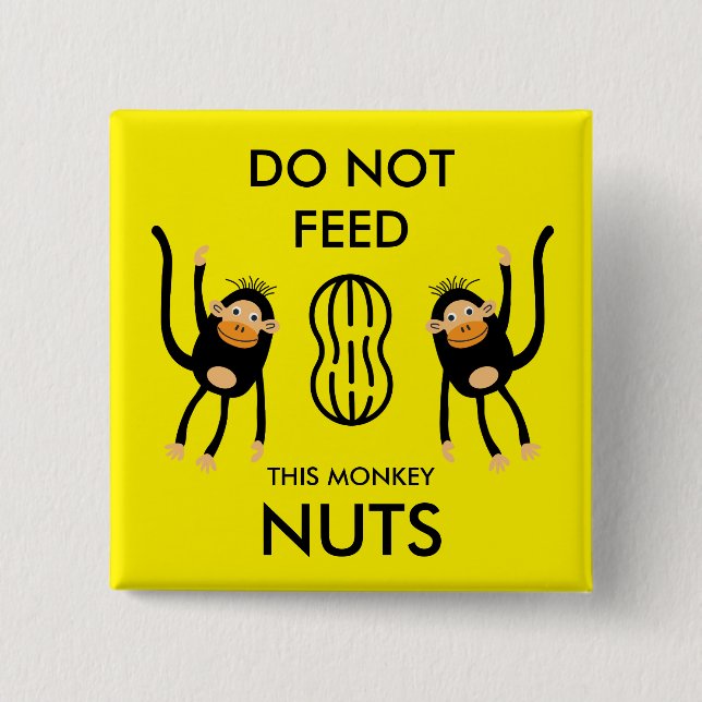 Kids Nut Allergy Warning 15 Cm Square Badge (Front)