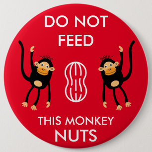 Kids Nut Allergy Warning 6 Cm Round Badge