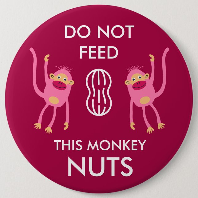 Kids Nut Allergy Warning 6 Cm Round Badge (Front)