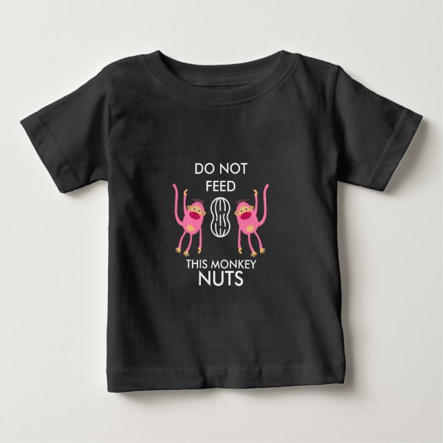 Kids Nut Allergy Warning Baby T-Shirt (Front)