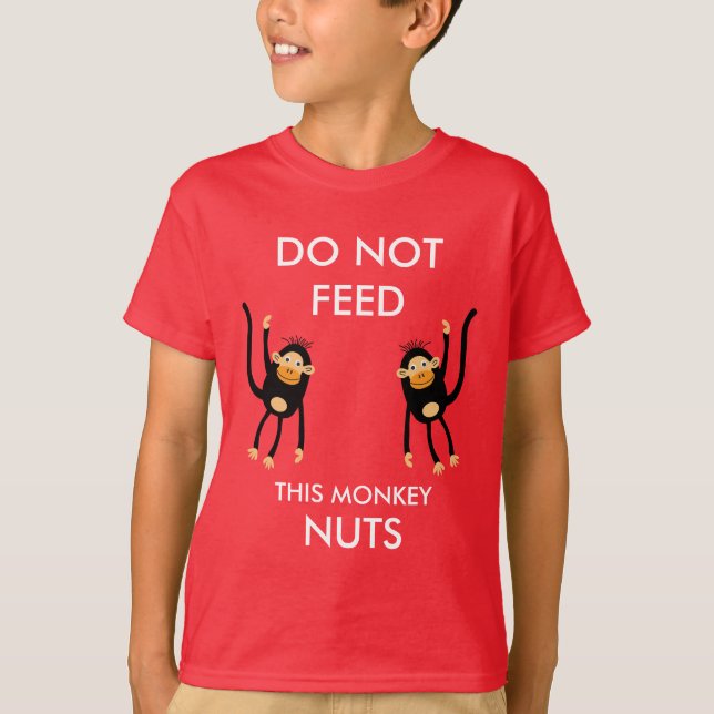 Kids Nut Allergy Warning T-Shirt (Front)