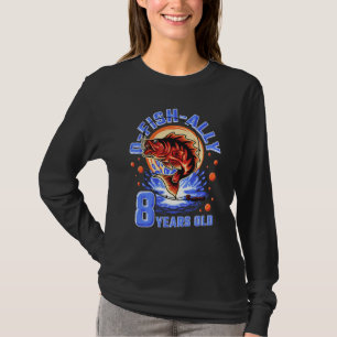 Kids O-Fish-Ally 8 Years Old, Kids 8th Birthday Fi T-Shirt