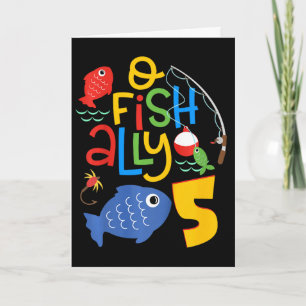 Kids O-fish-ally Five Birthday Decorations 5 Year Card