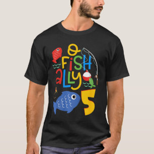 Kids O-fish-ally Five Birthday Decorations 5 Year T-Shirt