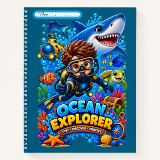 Kids Ocean Explorer Shark Sea Life Notebook