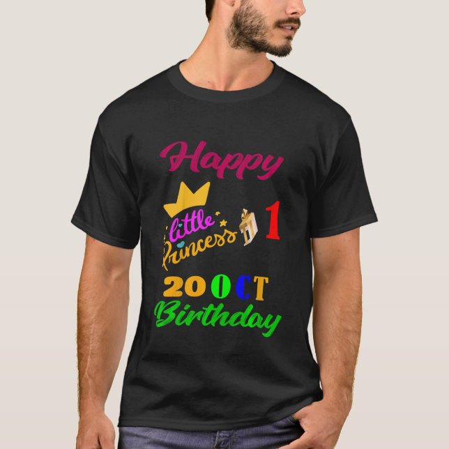 Kids October Girls Birthday 20 October 1st Anniver T-Shirt (Front)