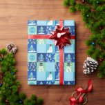 Kids Octopus Winter Sports Patchwork Personalised Wrapping Paper<br><div class="desc">Kids Octopus Winter Sports Patchwork Personalised Quilt Pattern Wrapping Paper. Octopus and Snowman pattern with winter sports,  skiing,  sledding,  and snowboarding. Winter Holiday Christmas or Hanukah or winter birthday.</div>