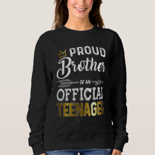 Kids Official Teenager Brother 13th Birthday Party Sweatshirt