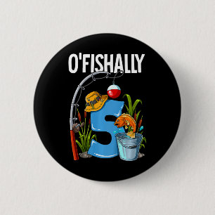 Kids O'fishally 5 Years Old 5th Birthday Fishing 6 Cm Round Badge