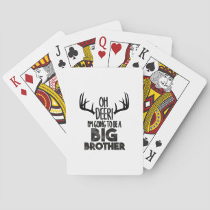 Kids Oh Deer Big Brother Hunting Pregnancy Announc Playing Cards