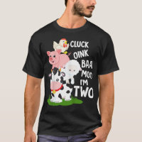 Kids Oink Baa Neigh Cluck Moo Im Two 2nd Birthday 