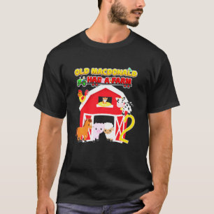 Kids Old Macdonald Had A Farm 2nd Birthday T-Shirt
