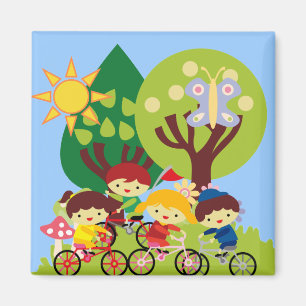 Kids on Bikes Magnet