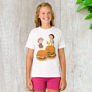 Kids On Burgers Food T-Shirt