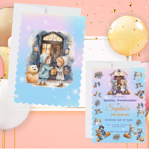 Kids on Halloween Theme Invite for Kids Birthday