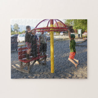 Kids on Playground Circle Puzzle