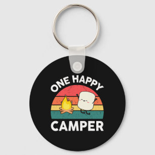 Kids One Happy Camper Toddler Boy Funny Marshmallo Key Ring