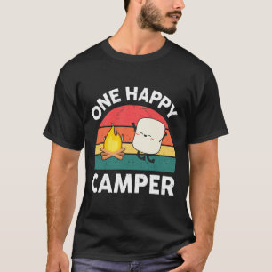 Kids One Happy Camper Toddler Boy Funny Marshmallo T-Shirt