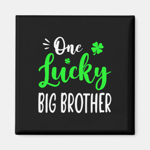 Kids One Lucky Big Brother St Patricks Day Family Magnet