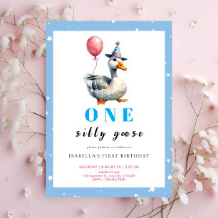 Kids One Silly Goose First Birthday Invitation