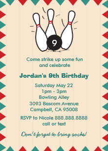 Bowling Party Adult Invitations Zazzle Au