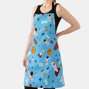 Kid's Outer Space & Astronaut Pattern Apron