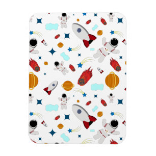 Kid's Outer Space & Astronaut Pattern Magnet