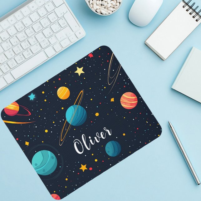 Kids Outer Space Planets Cute Mouse Mat (Creator Uploaded)